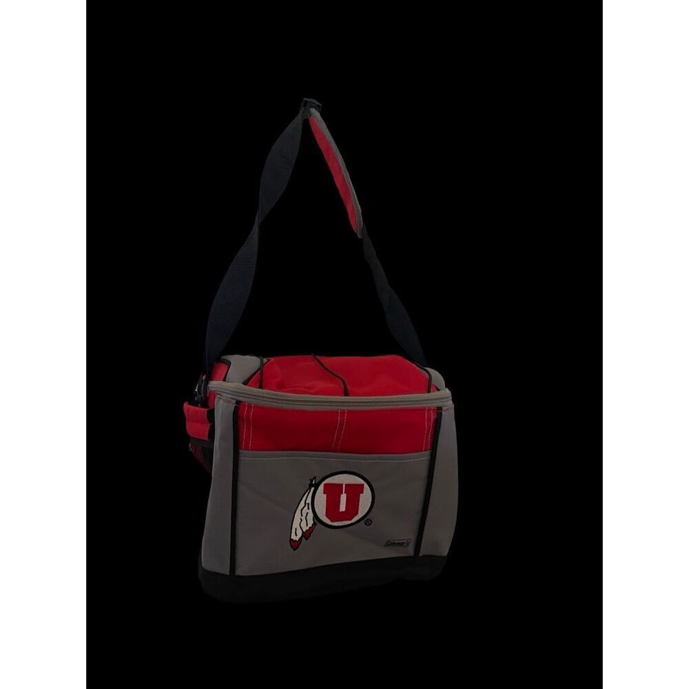 Coleman Red Gray Black Utah Utes Halftime Lunch Cooler Bag